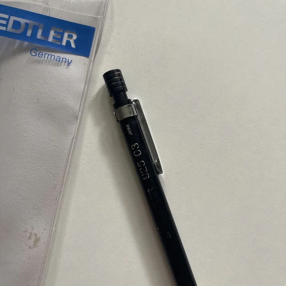 .5mm Staedtler Drafting‎ Pencil 925 03 Assembled in Japan Black w/ Gold Band